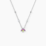 Collier Evasion Argent Blanc Pierre De Synthese Oxyde De Zirconium - Colliers avec pierres Femme | Marc Orian