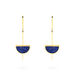 Boucles D'oreilles Pendantes Florica Or Jaune Lapis Lazuli - Pendantes Femme | Marc Orian