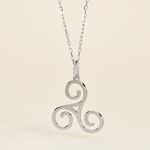 Pendentif Helge Argent Blanc - Bijoux fantaisie Famille | Marc Orian