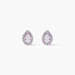 Boucles D'oreilles Puces Argent Blanc Tania Oxydes De Zirconium - Puces Femme | Marc Orian