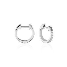 Créoles Or Blanc Aryana Diamants - Boucles d'oreilles pierres précieuses Femme | Marc Orian