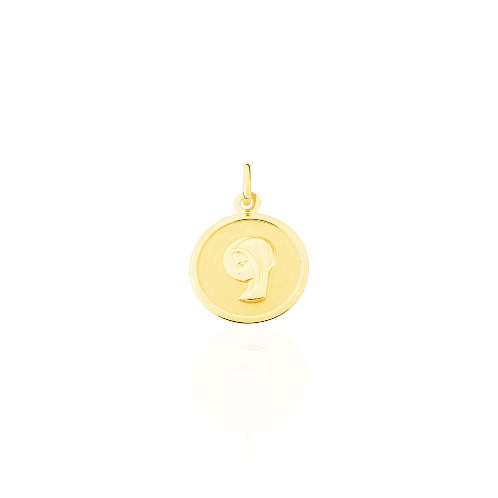 Pendentif Vierge Rond Or Jaune - Médailles et médaillons Famille | Marc Orian