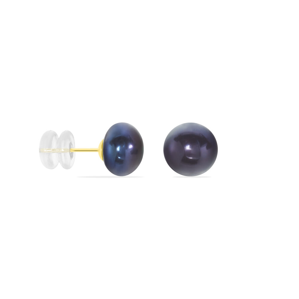 Boucles D'oreilles Puces Micaelle Teintees Or Jaune Perle De Culture - Boucles d'oreilles mariage Femme | Marc Orian