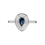 Bague Maria Or Blanc Saphir Et Diamant - Solitaires Femme | Marc Orian