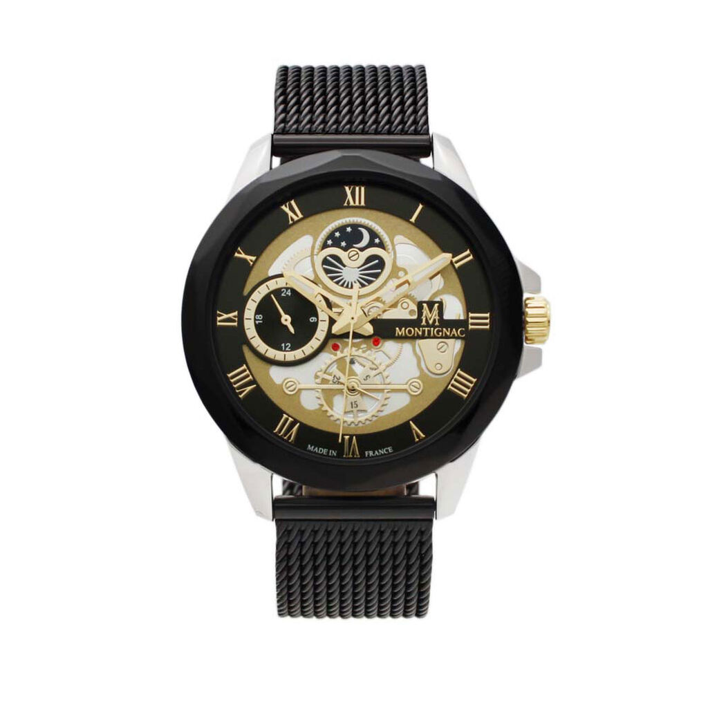 Montre Montignac Round Noir - Montres étanches Homme | Marc Orian