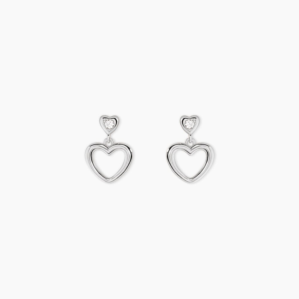 Boucles D'Oreilles Pendantes Floryne Argent Blanc Oxyde De Zirconium - Pendantes Femme | Marc Orian