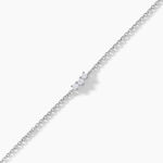 Bracelet Sigourney Argent Blanc Diamant Synth&eacute;tique - Bracelets cha&icirc;nes Femme | Marc Orian