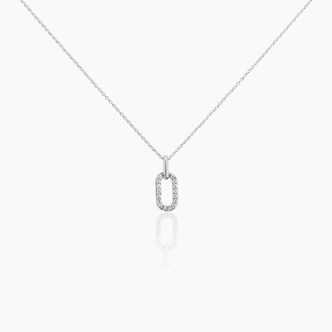 Collier Tracee Argent Blanc Oxyde De Zirconium - Colliers avec pierres Femme | Marc Orian