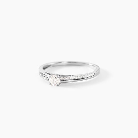 Bague Solitaire Alexandra Or Blanc Diamant - Parures de mariage Femme | Marc Orian