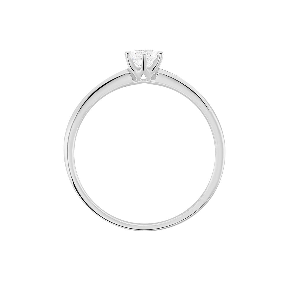 Bague Solitaire Josua Or Blanc Diamant - Solitaires Femme | Marc Orian