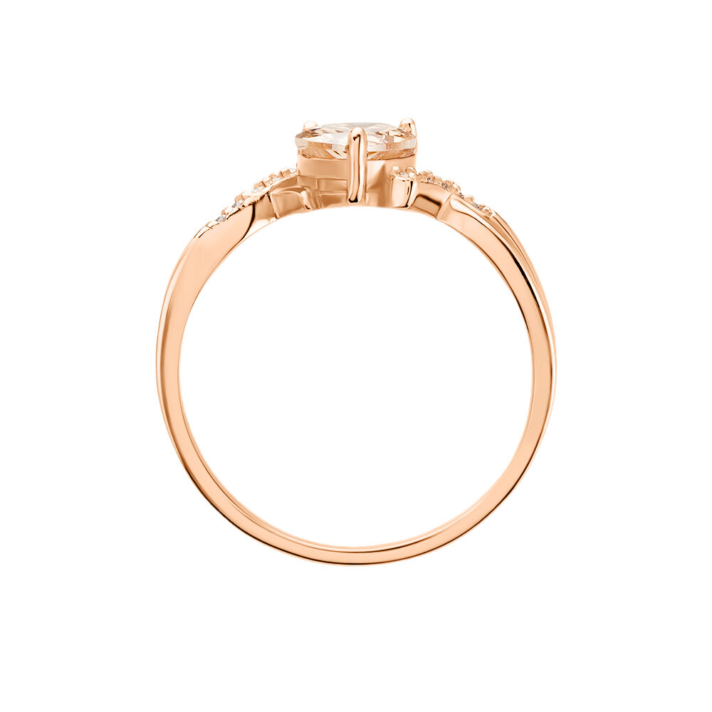 Bague Argent Rose Avalon Oxyde De Zirconium - Solitaires Femme | Marc Orian