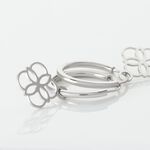 Creoles Elvyn Argent Blanc - Boucles d'oreilles pampille Femme | Marc Orian
