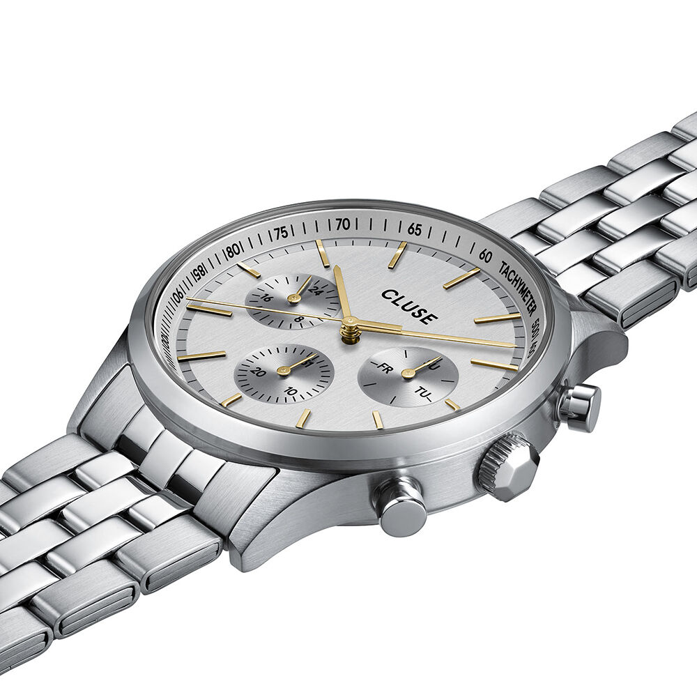 Montre Cluse Antheor Multifonction Argent&eacute; - Montres &eacute;tanches Homme | Marc Orian
