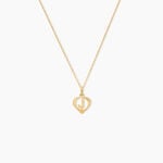 Pendentif Eudocie Coeur Lettre Or Jaune - Pendentifs Famille | Marc Orian