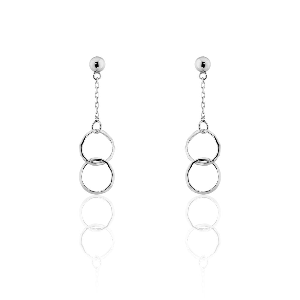 Boucles D'oreilles Pendantes Coline Argent Blanc - Pendantes Femme | Marc Orian