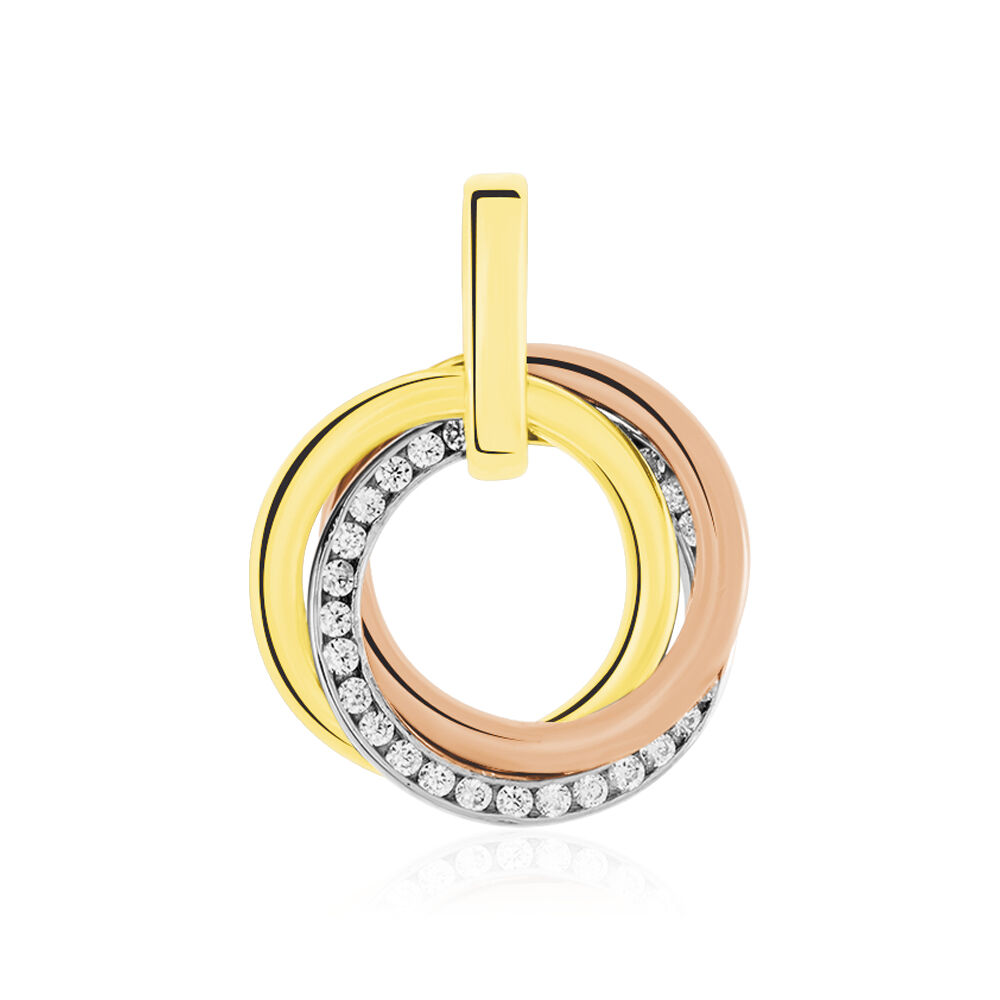 Pendentif Amaiur Or Tricolore Oxydes De Zirconium - Pendentifs Femme | Marc Orian
