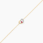 Bracelet Bengta Or Jaune Rubis Diamant - Bracelets cha&icirc;nes Femme | Marc Orian