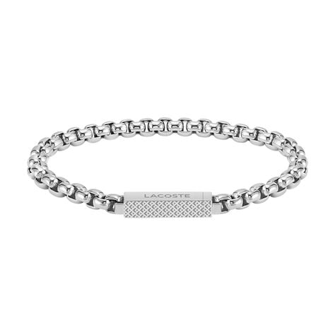 Bracelet Lacoste L'Essentiel Acier Blanc - Bracelets cha&icirc;nes Homme | Marc Orian