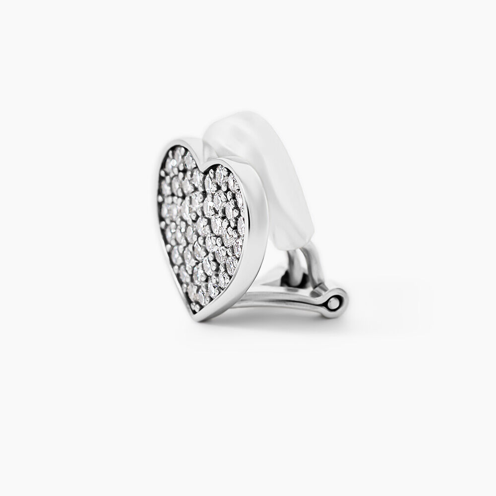 Boucles D'oreilles Puces Darwin Argent Blanc Oxyde - Puces Femme | Marc Orian