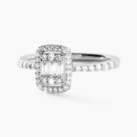 Bague Baroque Party Argent Blanc Oxyde De Zirconium - Solitaires Femme | Marc Orian