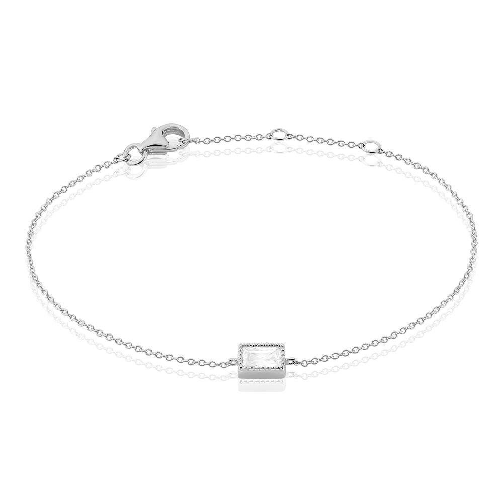 Bracelet Anaissa Argent Blanc Oxyde De Zirconium - Bracelets chaînes Femme | Marc Orian
