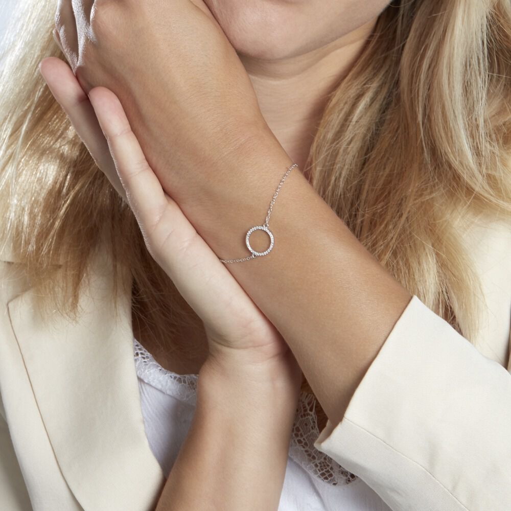 Bracelet Grâces Argent Blanc Oxyde De Zirconium - Bracelets chaînes Femme | Marc Orian