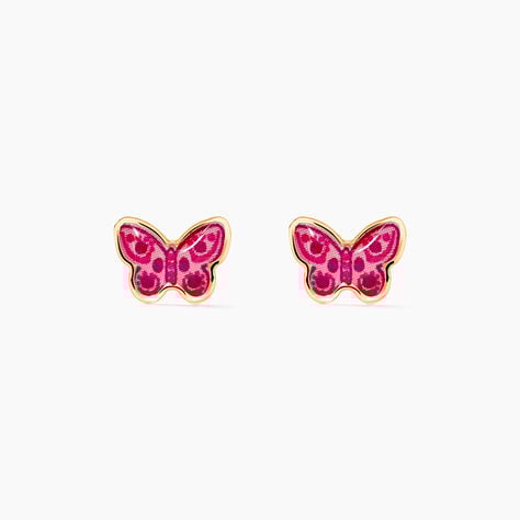 Boucles D'oreilles Puces Sulivia Papillon Or Jaune - Puces Enfant | Marc Orian