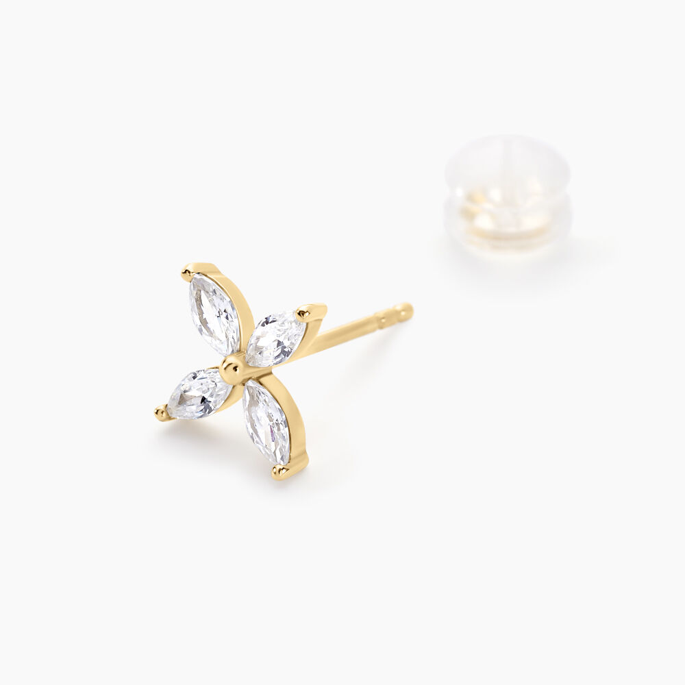 Boucles D'oreilles Puces Stellia Or Jaune Oxyde De Zirconium - Puces Femme | Marc Orian