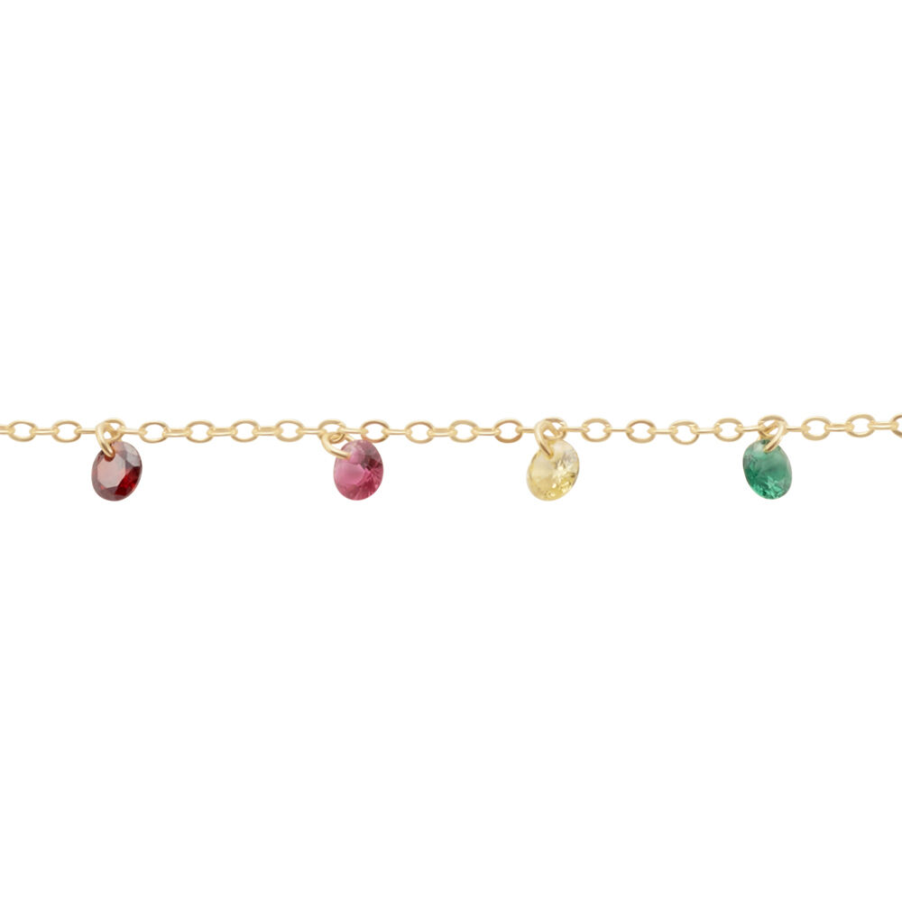 Bracelet Plaqué Or Myosothis Pierres Artificielles - Bracelets chaînes Femme | Marc Orian
