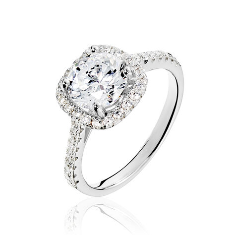 Bague Solitaire Soa Argent Blanc Oxyde De Zirconium - Bagues Solitaire Femme | Marc Orian