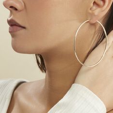 Créoles Ada Lisse Plaqué Or Jaune - Boucles d'oreilles Créoles Femme | Marc Orian