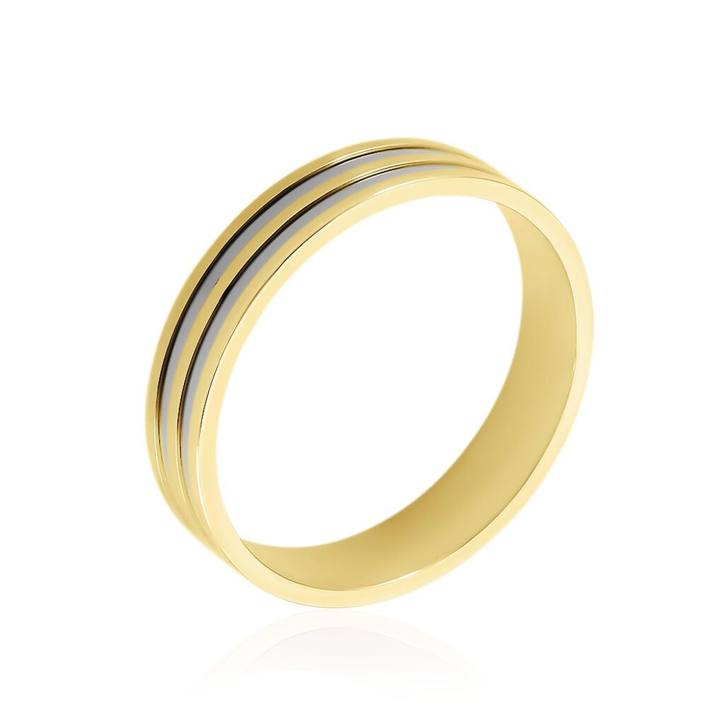 Alliance Romulus Ruban Plat Or Bicolore - Alliances duo Unisex | Marc Orian