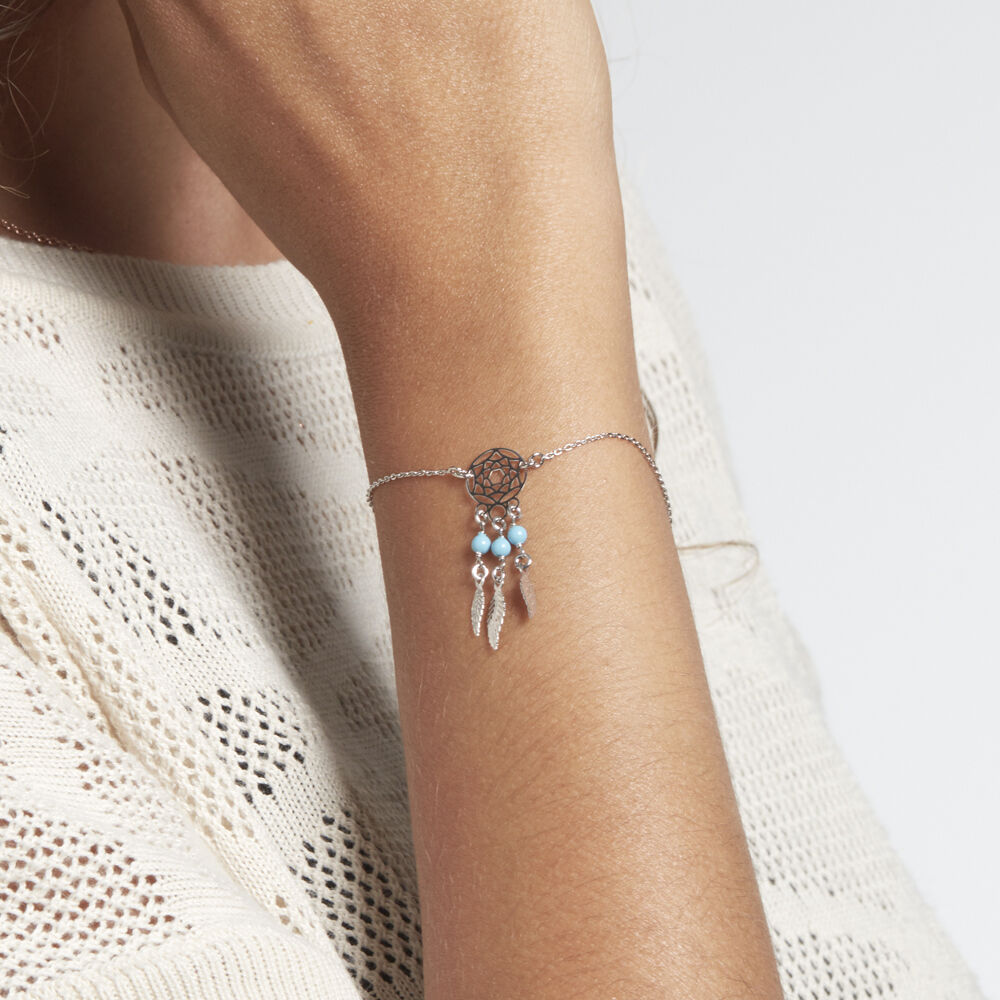 Bracelet Poehei Argent Blanc Cristaux De Swarovski - Bracelets chaînes Femme | Marc Orian