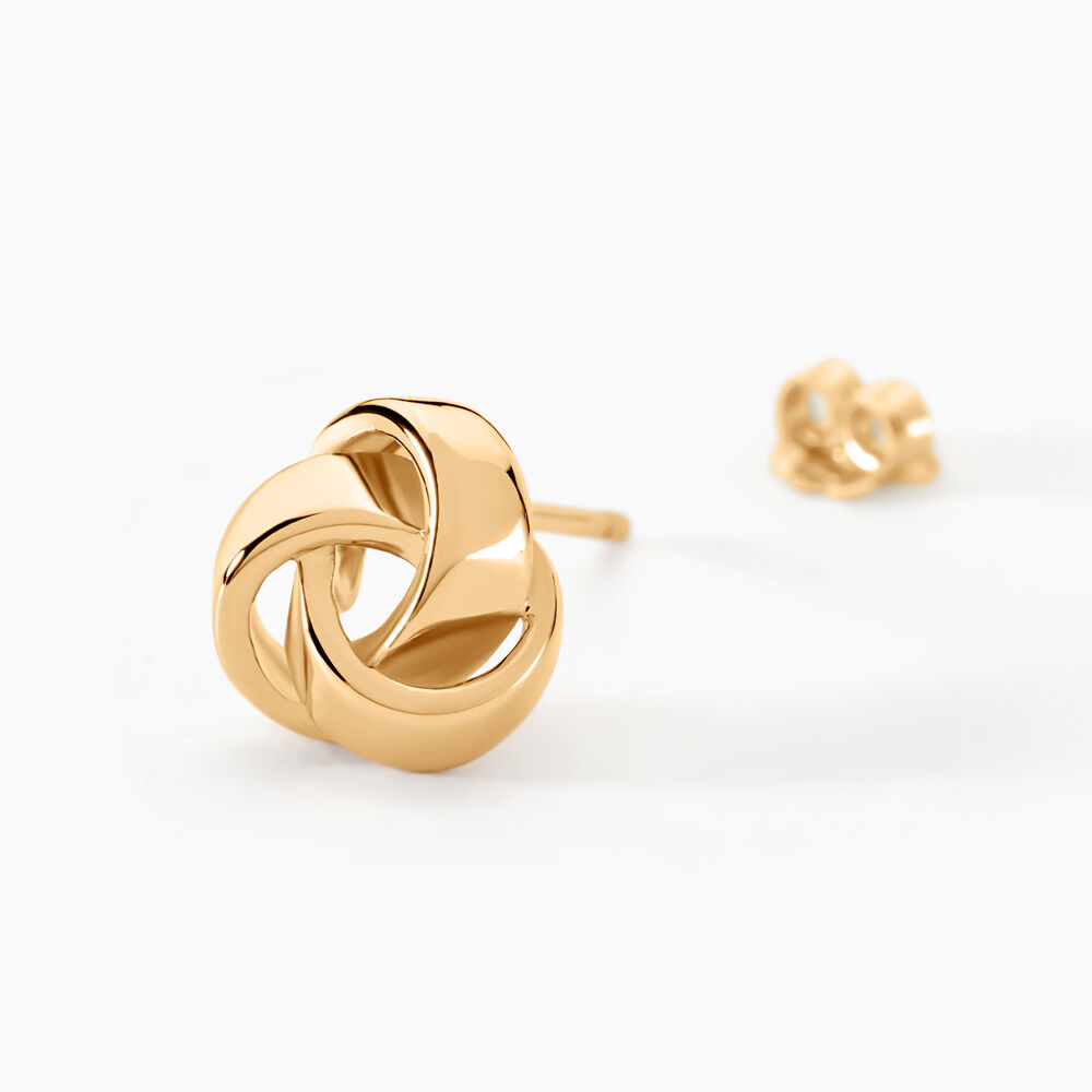 Boucles D'oreilles Puces Marcelina Plaqu&eacute; Or Jaune - Puces Femme | Marc Orian