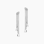 Boucles D'oreilles Pendantes Isalis Argent Blanc Oxyde De Zirconium - Pendantes Femme | Marc Orian