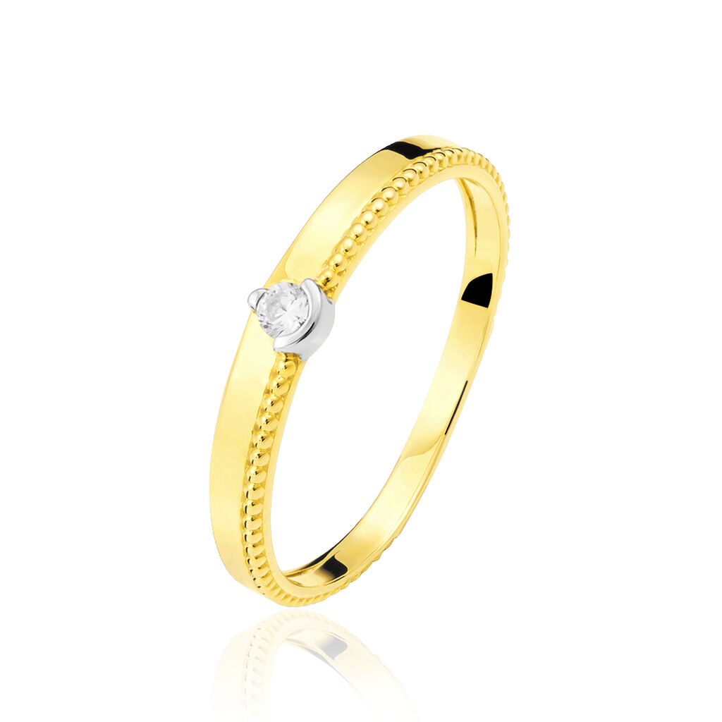 Bague Lou Or Jaune Diamant - Parures de mariage Femme | Marc Orian