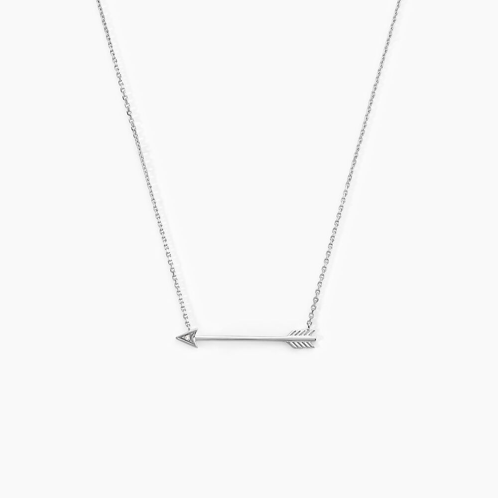 Collier Cupidon Or Blanc Diamant - Colliers avec pierres Femme | Marc Orian