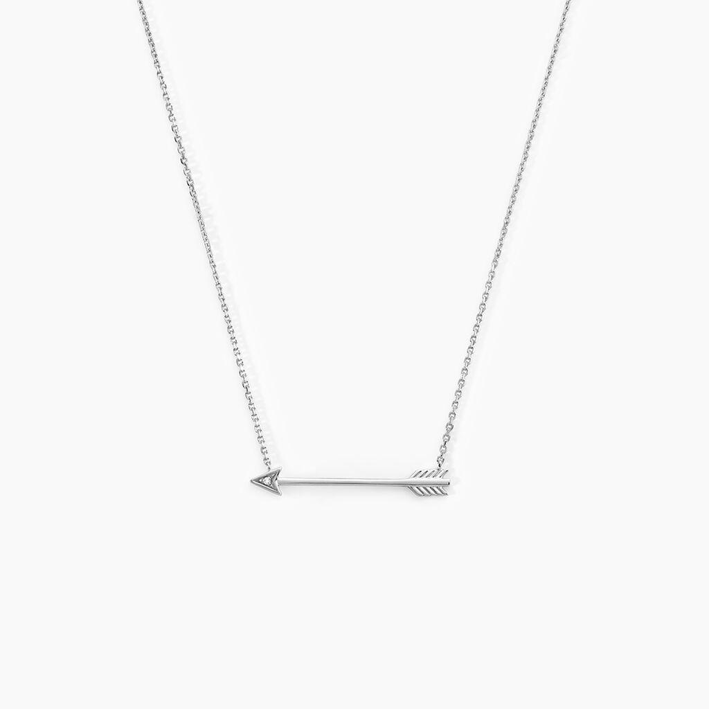 Collier Cupidon Or Blanc Diamant - Colliers avec pierres Femme | Marc Orian