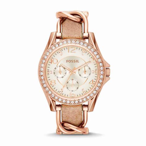 Montre Fossil Riley Beige - Montres classiques Femme | Marc Orian