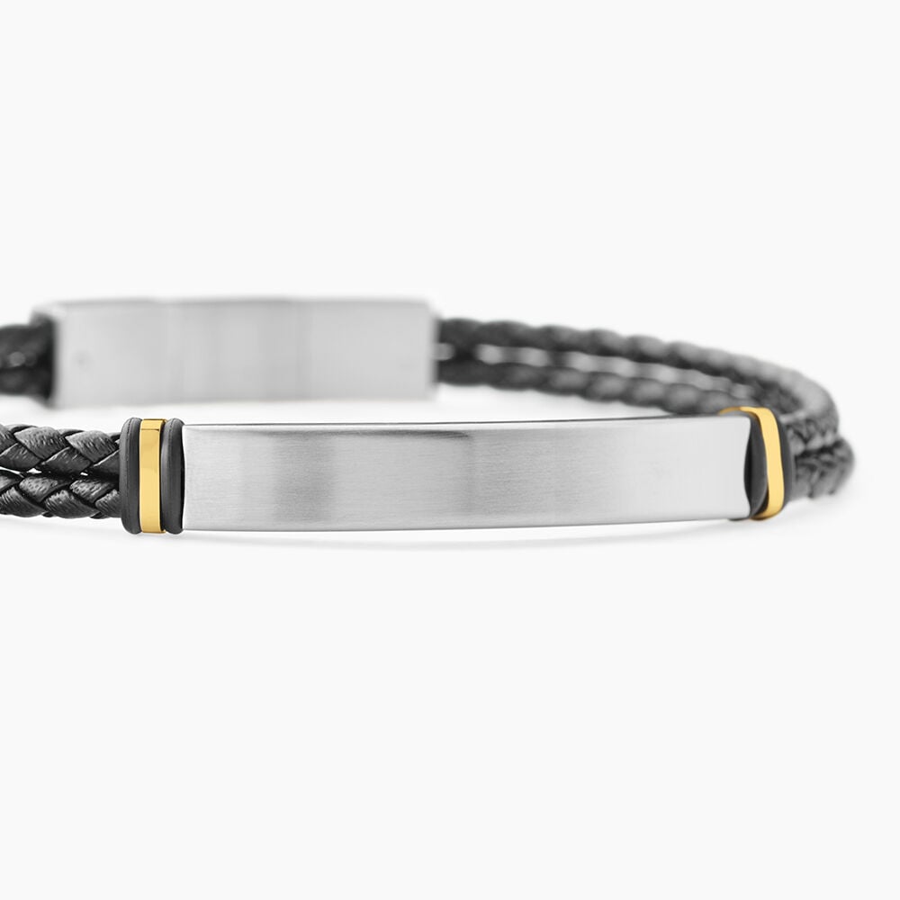Bracelet Jourdan Cuir De Vache Noir - Bracelets cuir Homme | Marc Orian