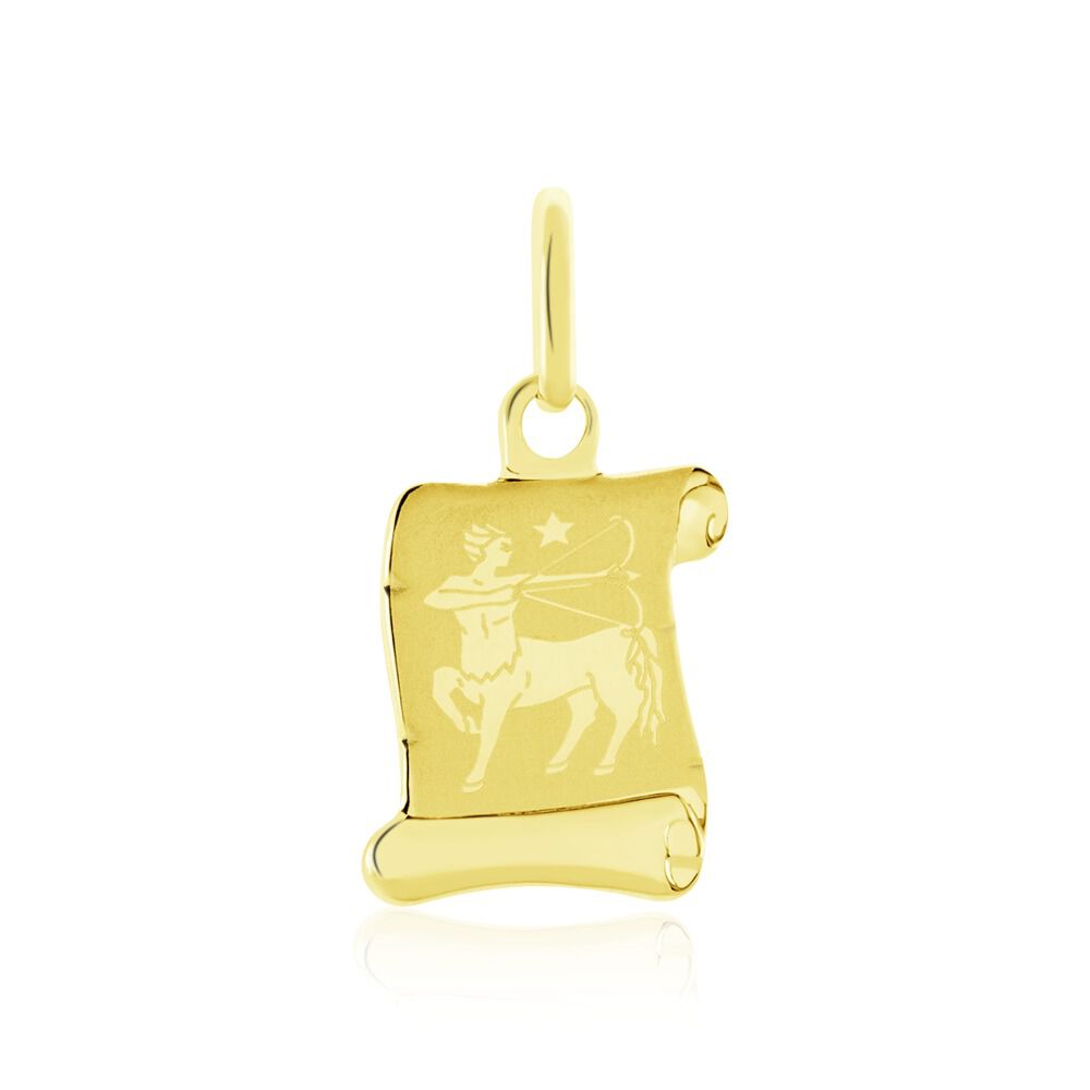 Pendentif Lamie Zodiaque Parchemin Or Jaune - Bijoux personnalisés Famille | Marc Orian