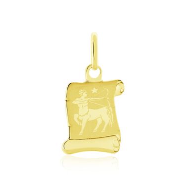 Pendentif Lamie Zodiaque Parchemin Or Jaune