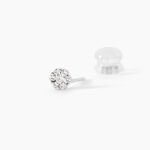 Boucles D'oreilles Puces Eleanor Fleur Or Blanc Oxyde De Zirconium - Puces Femme | Marc Orian