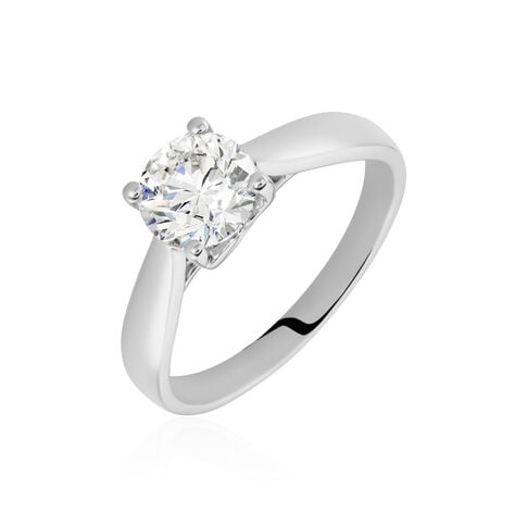 Bague Vicoeuria Ld Platine Blanc Diamant Synthétique - Solitaires Femme | Marc Orian