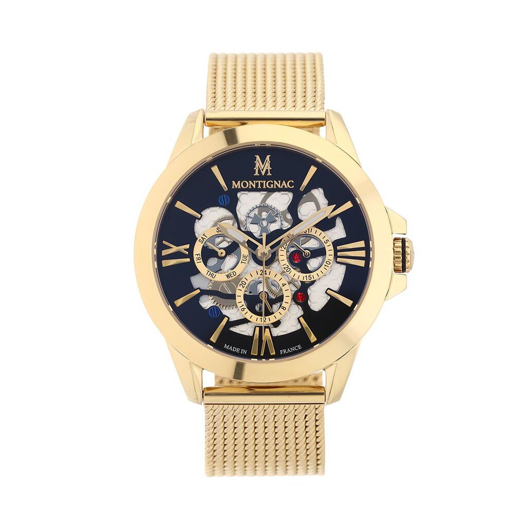 Montre Montignac Round Noir - Montres étanches Homme | Marc Orian