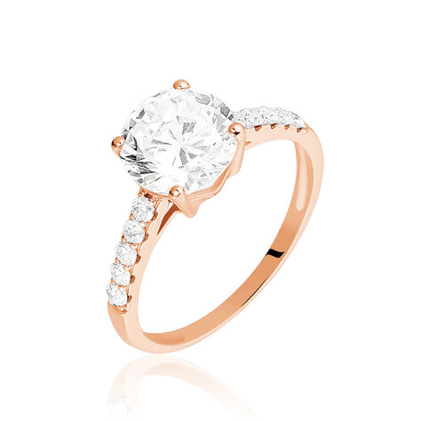 Bague Solitaire Alisia Or Rose Oxyde De Zirconium - Bagues Solitaire Femme | Marc Orian