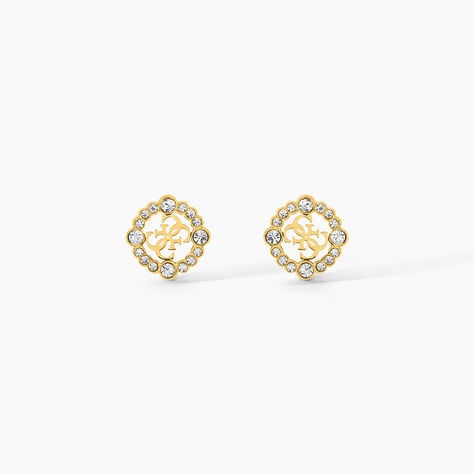 Boucles D'Oreilles Puces Guess Tiny Dancer Acier Jaune Oxyde De Zirconium - Puces Femme | Marc Orian