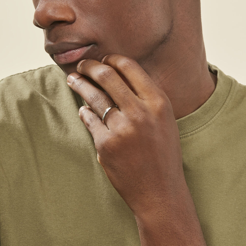 Aphroditia Demi Jonc Bombe Trouwring Wit Platina - Alliances duo Unisex | Marc Orian