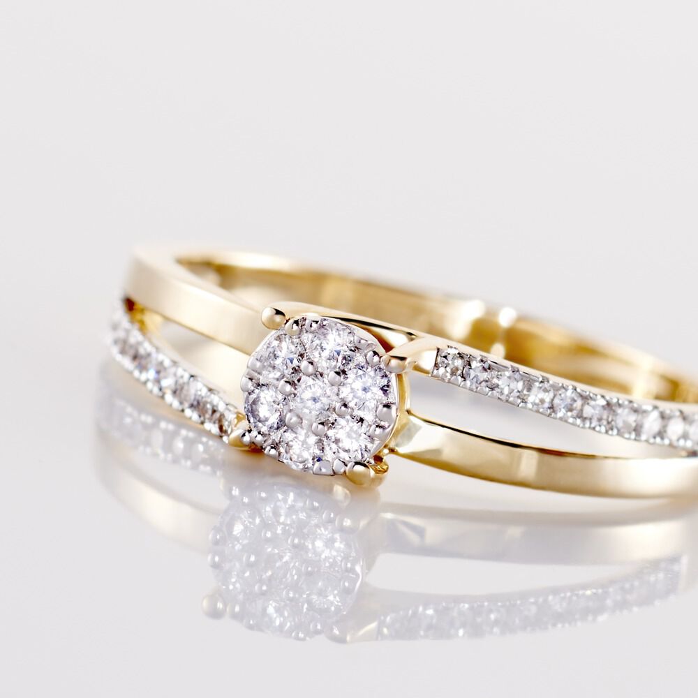 Bague Or Jaune Josane Diamants - Parures de mariage Femme | Marc Orian