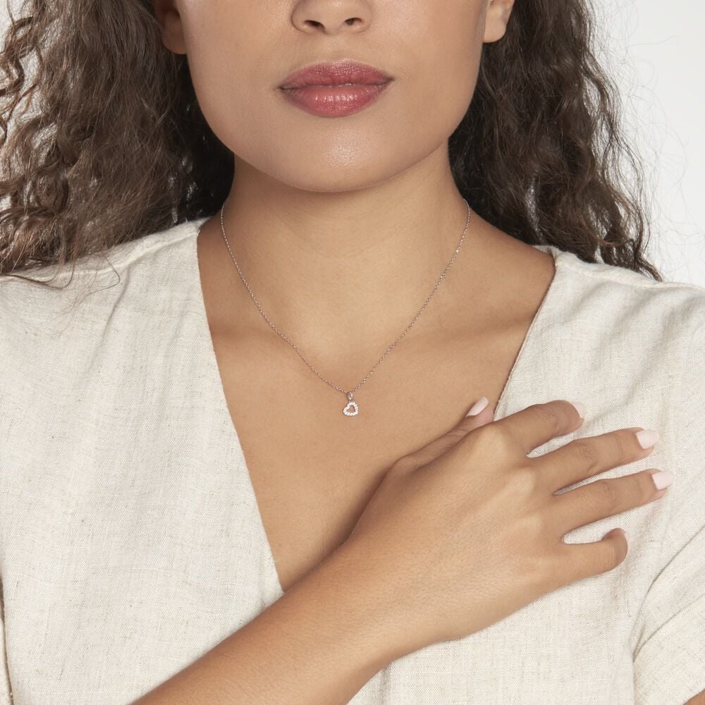 Pendentif Or Blanc Oxyde - Pendentifs Femme | Marc Orian